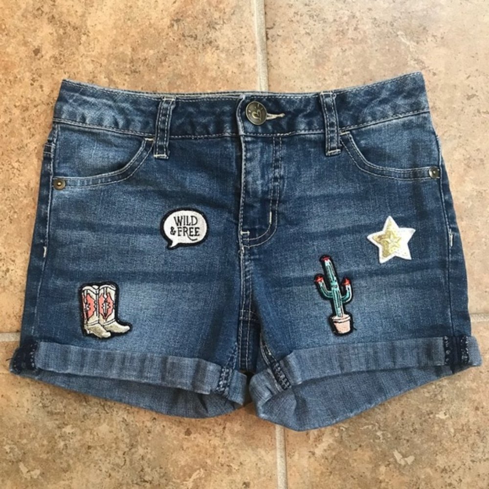 Justice Patch Shorts Girls 12S